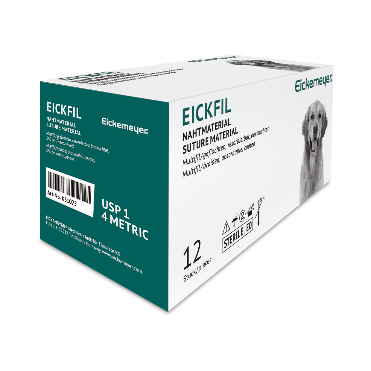 [DK]EICKFIL, resorberbar sutur uden nål